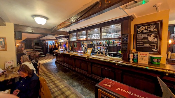 Interior photo of the Pack Horse Inn, Keswick