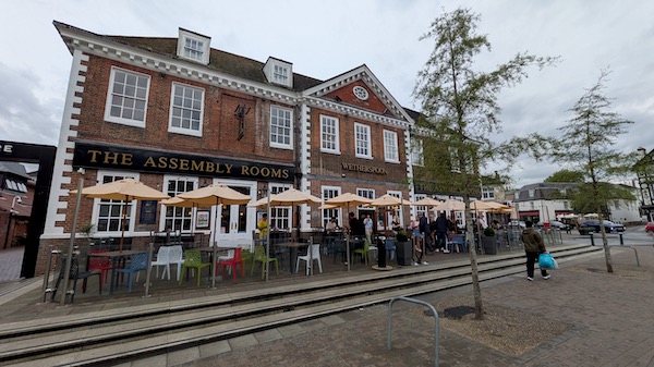 Exterior photo of the Assembly Rooms, Epsom