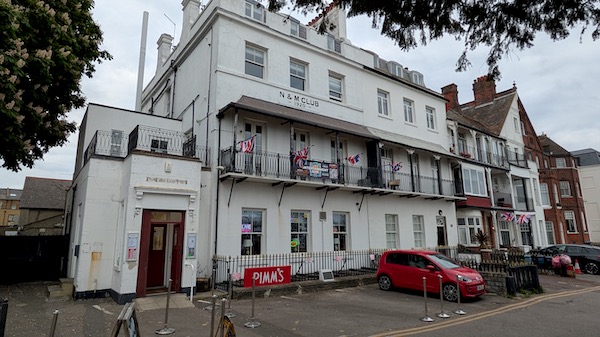 Exterior photo of the Naval & Military Club, Southend-on-Sea